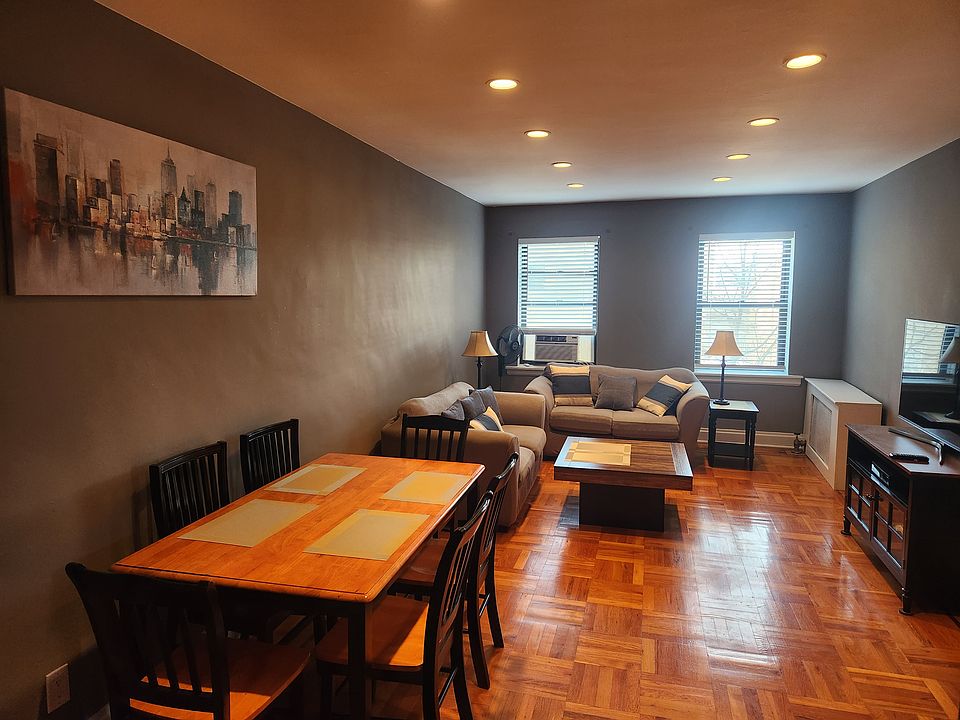 Dining room and living room, open floor plan