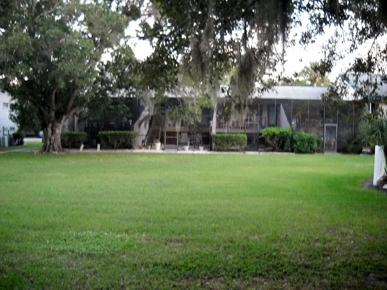 view from golf course to unit on the right