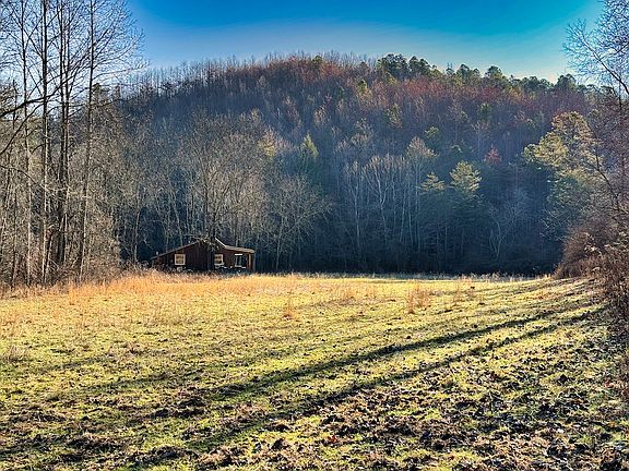 Picturesque view of the cabin in the hills