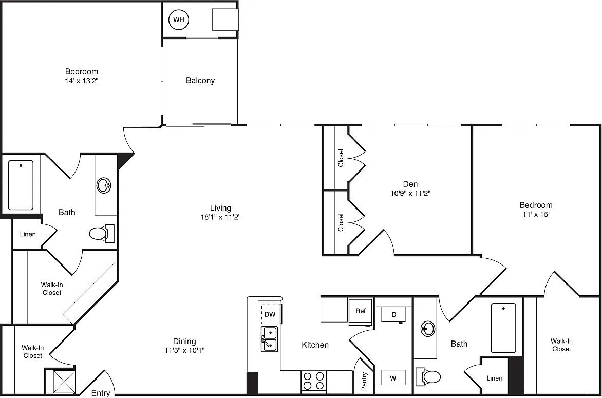 Floor plan Governor with Den