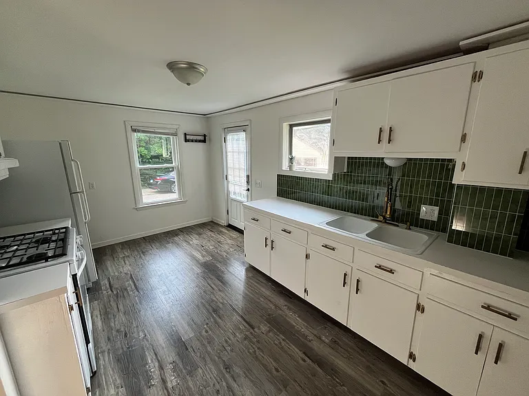 Kitchen with backdoor