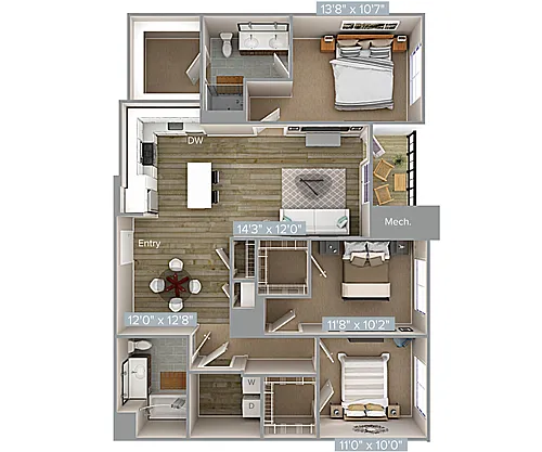 Floor plan C1-1375-A
