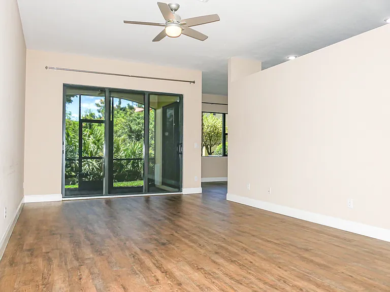 View of Living Room from front entry hallway