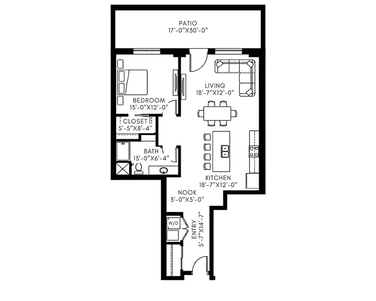 Floor plan Docks River 6