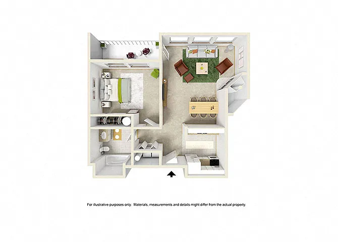 Floor plan 1 X 1
