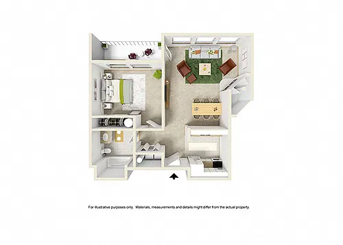 Floor plan 1 X 1
