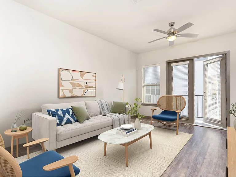 Living Room with Balcony and Hard Surface Flooring