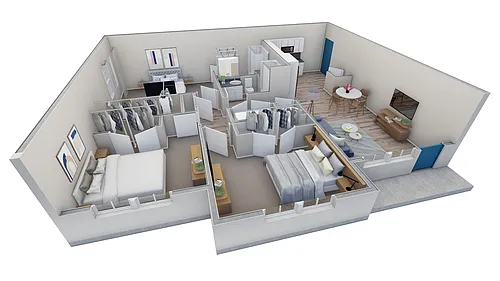 Floor plan 3-2 BR Horizon Overlook