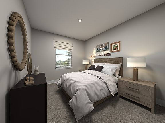 Secondary bedroom in the Adams floorplan at Meritage Homes.