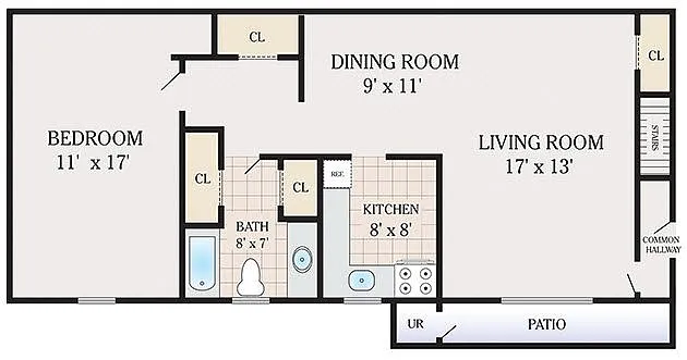 Floor plan One Bedroom