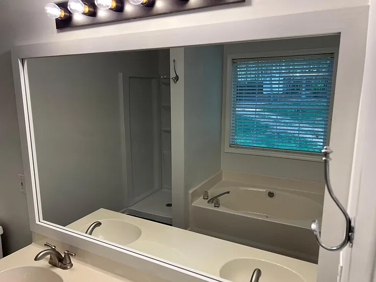 Master bath includes double vanity sinks