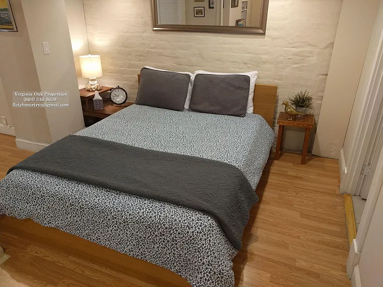 Basement has been used as a guest bedroom with full bath