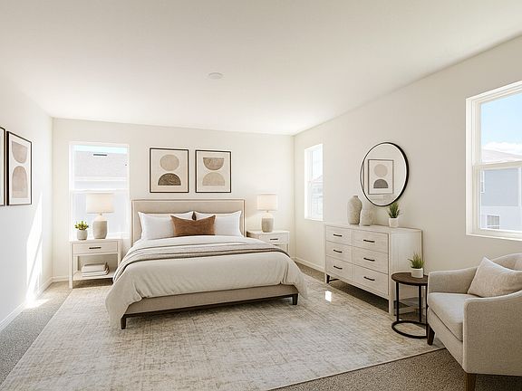 Modern DeLeon new construction home with stucco and stone exterior in Clermonts Ridgeview community