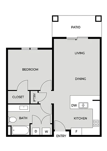 Floor plan One Bedroom C