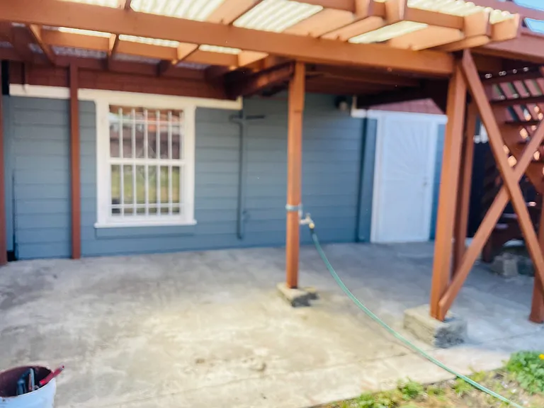 Backside house coffee or BBQ area