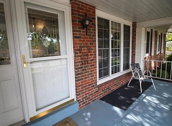 Lovely leaded glass door and newer windows!