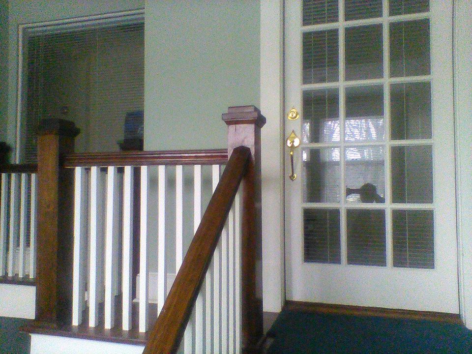 Unit F View of front door and front window