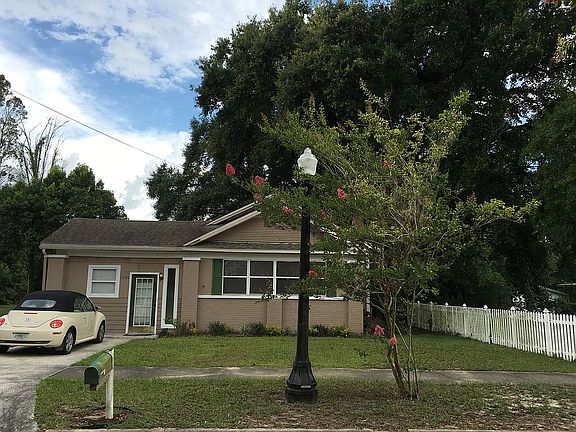 Flowering trees line street