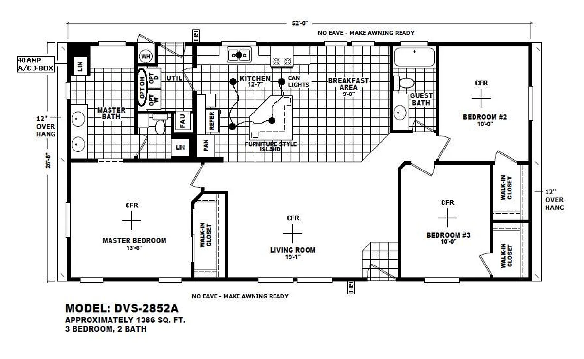 Floor plan Rental Home Double Wide