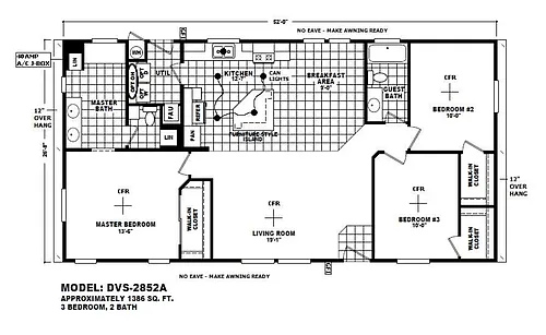 Floor plan Rental Home Double Wide