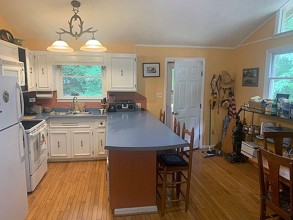 Kitchen and back door. 