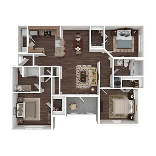Floor plan 3B 2BA