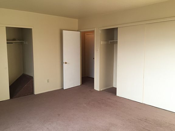 Master bedroom with two closets