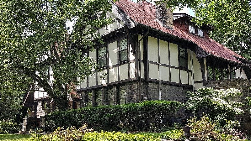 private location, behind large tudor home