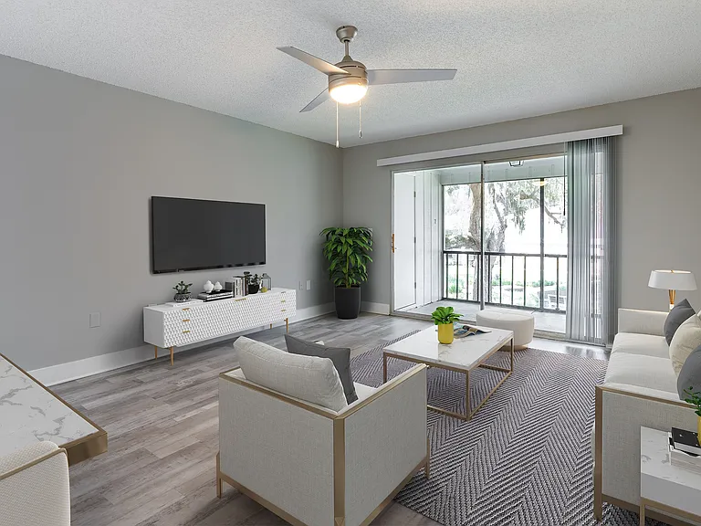 Virtually Staged Living Room