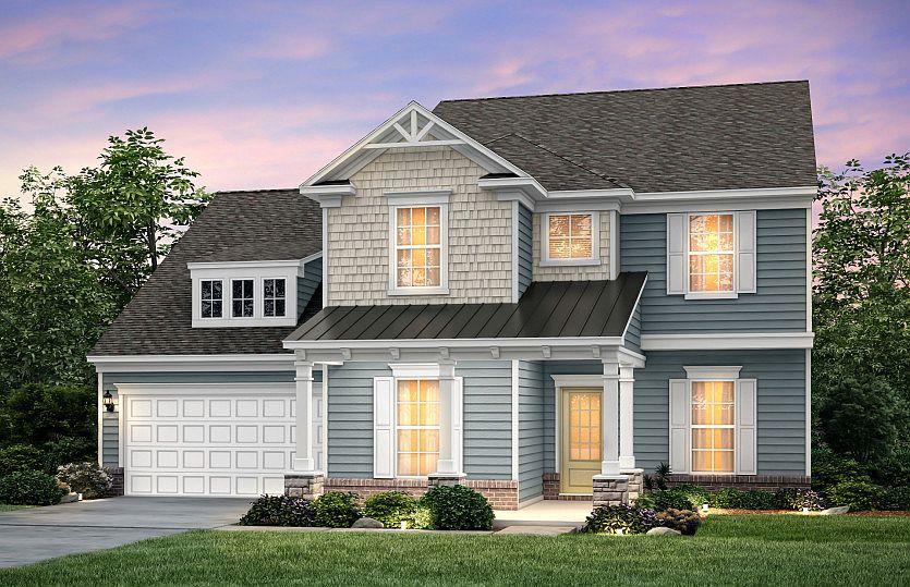 Northridge exterior 5 features siding, brick, shakes and front porch