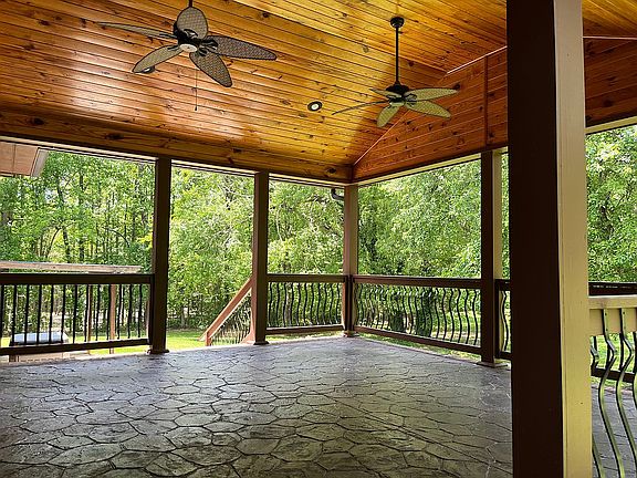 Large covered back porch
