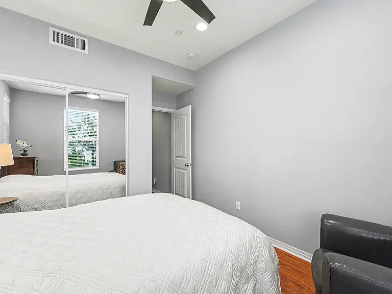 Downstairs bedroom with full bath