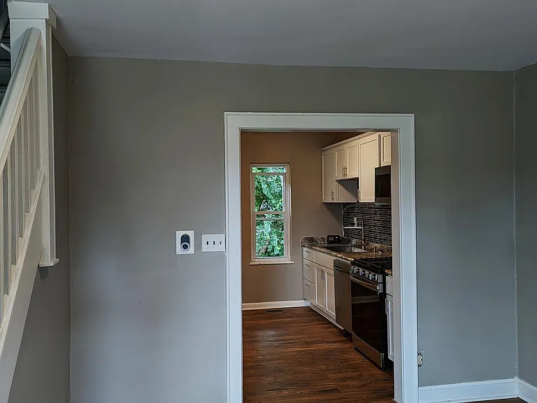 Living Room to the Kitchen