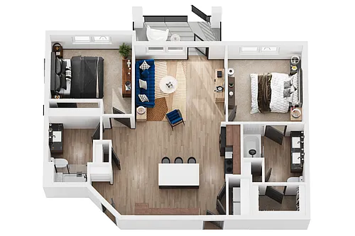 Floor plan Two Bedroom