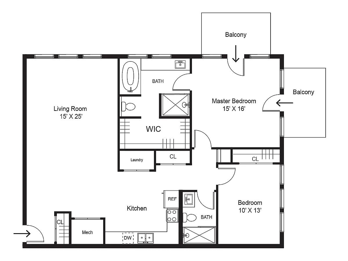 Floor plan 2 Bedroom