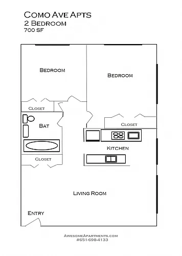 Floor plan 2 Bedroom (ground lv)