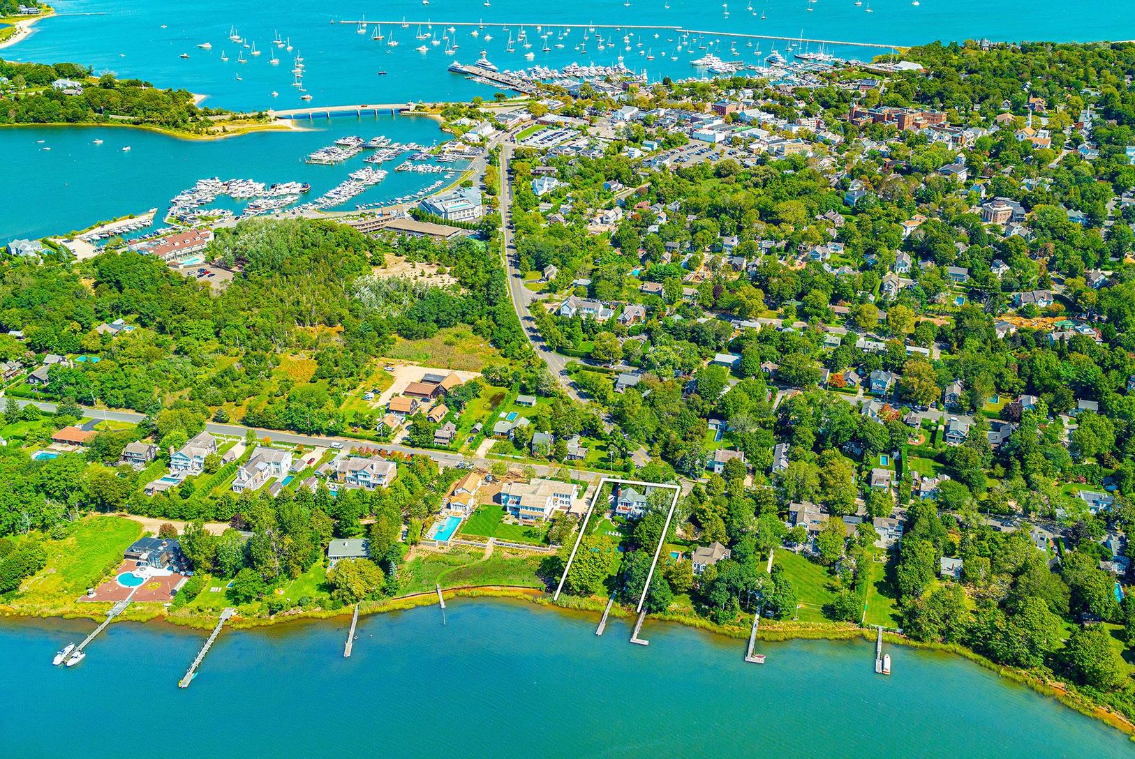 Very close to center of Town and marinas