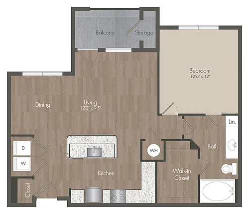 Floor plan A3 - 1X1