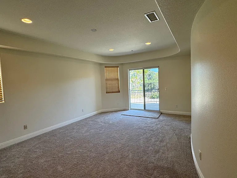 Expansive Master Bedroom with large walk in closet and private access to backyard
