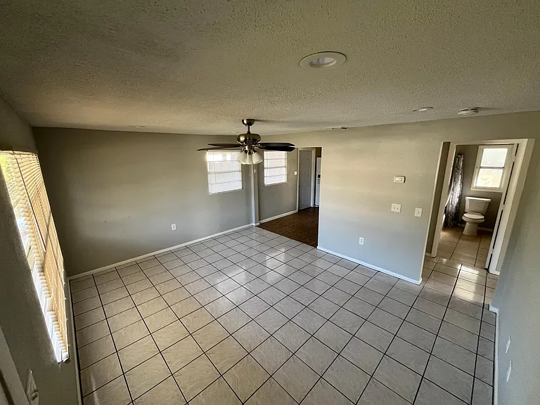 View of Living Room Kitchen and Bath