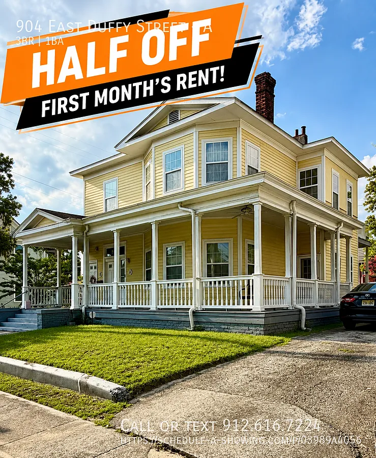 "Charming 3-Bedroom Duplex with Hardwood Floors at 904 East Duffy Street - Your Perfect Savannah ... — Photo 1