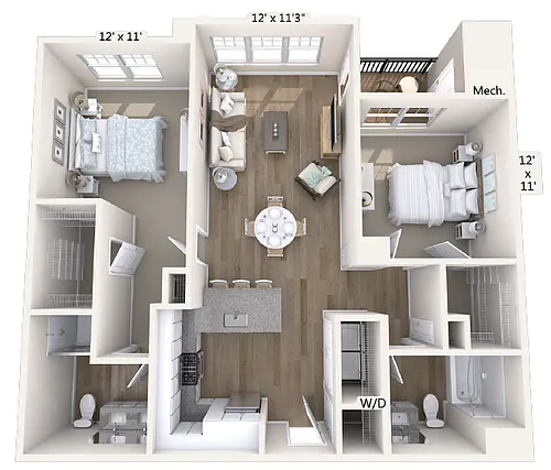 Floor plan B6-7210-1096-sqft
