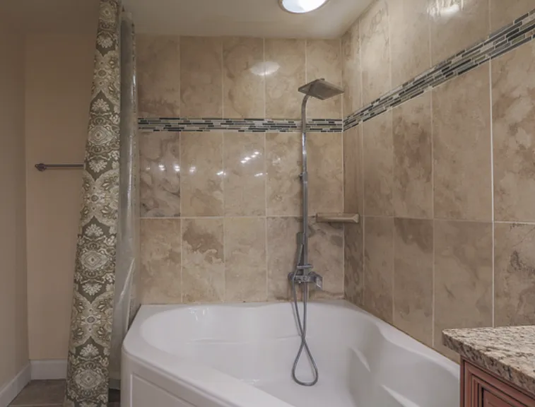 standing shower in master bath