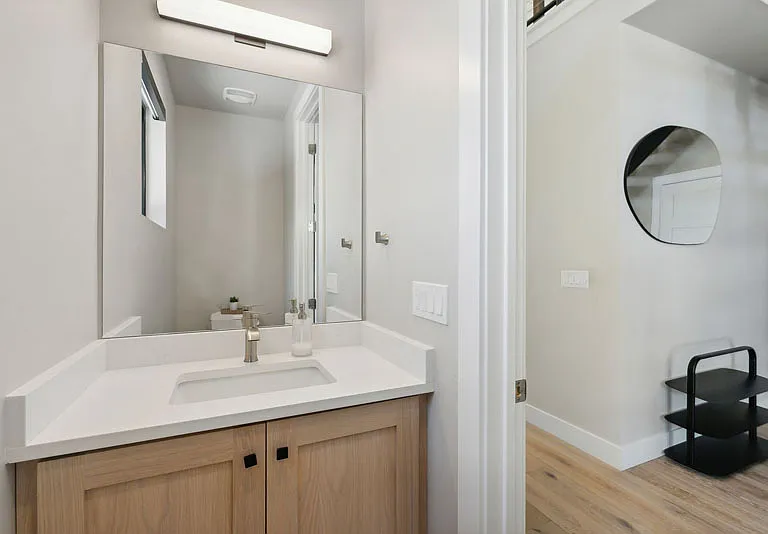 Powder bath on main level