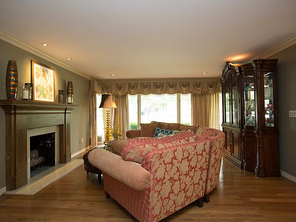 Cozy fireplace in family room