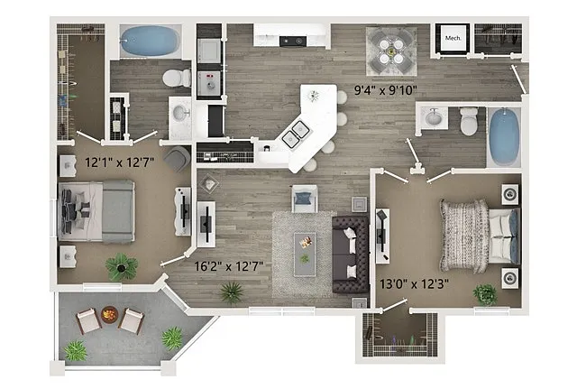 Floor plan B3
