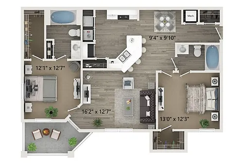 Floor plan B3