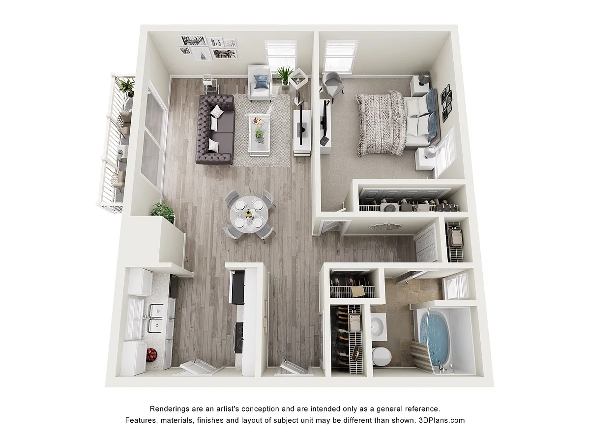 Floor plan One Bedroom Type S
