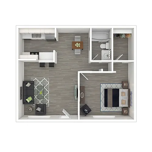 Floor plan 1x1B