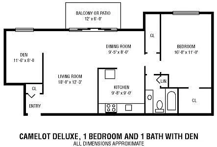 Floor plan Camelot Deluxe (Den)